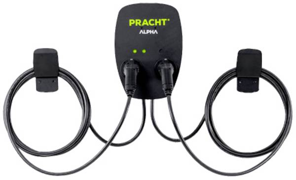 Pracht ALPHA1012-Wallbox Wallbox Typ 2 Mode 3 32 A Anzahl Anschlüsse 2 22 kW Manuell, RFID