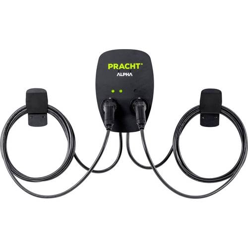 Pracht ALPHA1002-Wallbox Wallbox Typ 2 Mode 3 32 A Anzahl Anschlüsse 2 11 kW Manuell, RFID