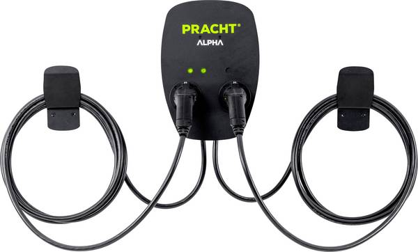 Pracht ALPHA1002-Wallbox Wallbox Typ 2 Mode 3 32 A Anzahl Anschlüsse 2 11 kW Manuell, RFID