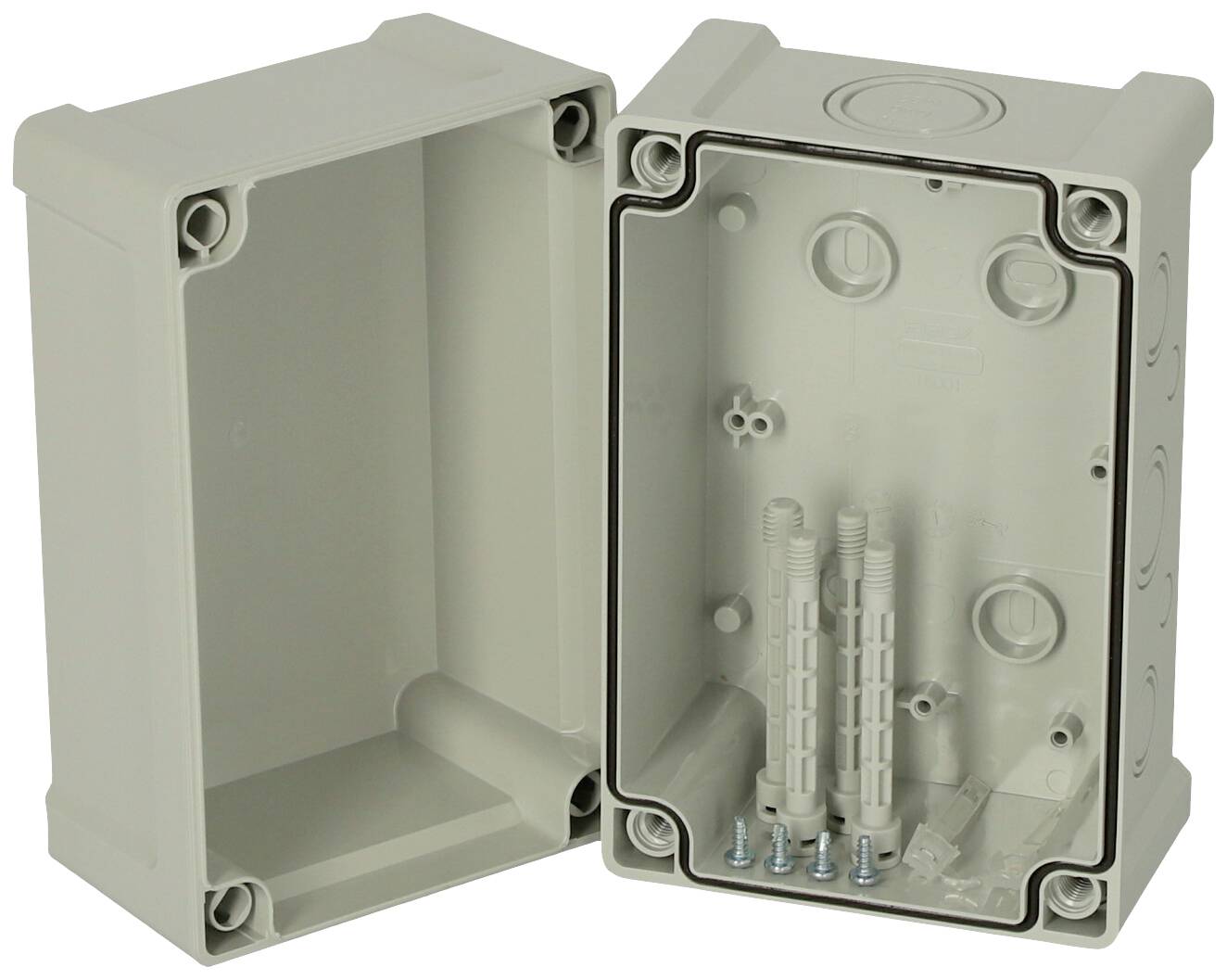 FIBOX Enclosure, ABS, metric knock-outs Grey cover 5814062 Universal-Gehäuse 187 x 122 x 130 AB