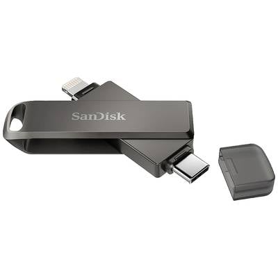 SanDisk iXpand® Luxe USB-Stick 128 GB Schwarz SDIX70N-128G-GN6NE Apple Lightning, USB-C® USB 3.1 (Gen 1)