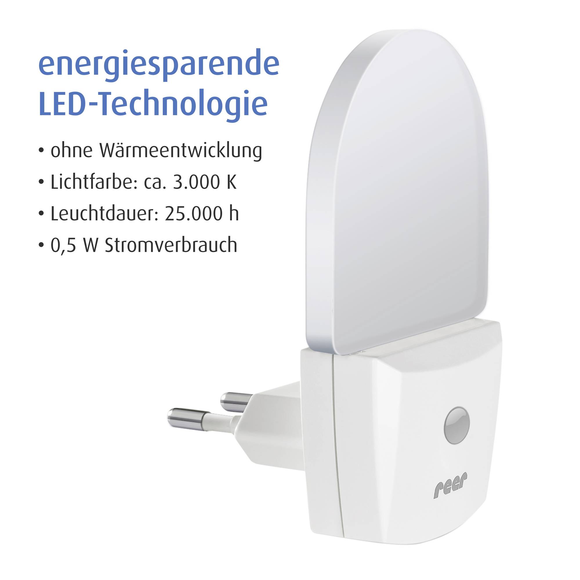 reer NightGuide Nachtlicht für die Steckdose - mit Dämmerungs-Sensor - Orientierungslicht im-9