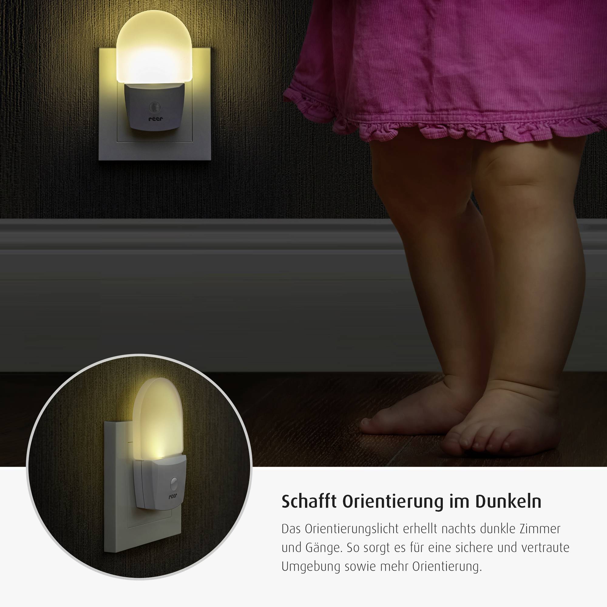 reer NightGuide Nachtlicht für die Steckdose - mit Dämmerungs-Sensor - Orientierungslicht im-10