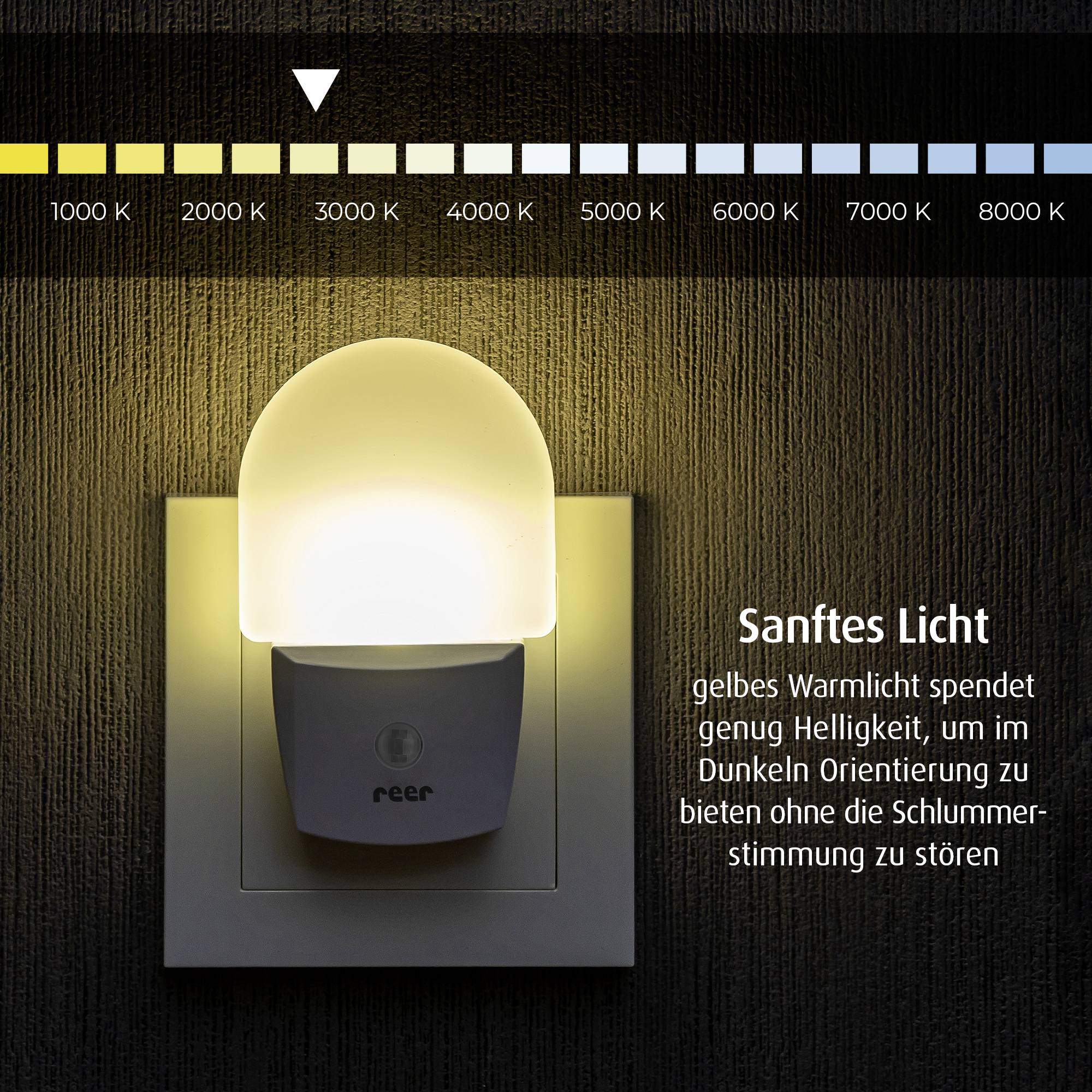 reer NightGuide Nachtlicht für die Steckdose - mit Dämmerungs-Sensor - Orientierungslicht im-11