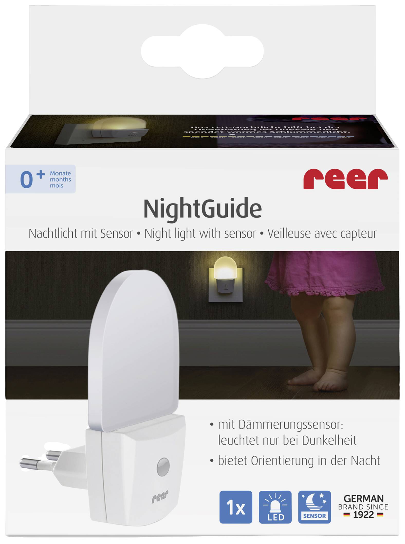 reer NightGuide Nachtlicht für die Steckdose - mit Dämmerungs-Sensor - Orientierungslicht im-2