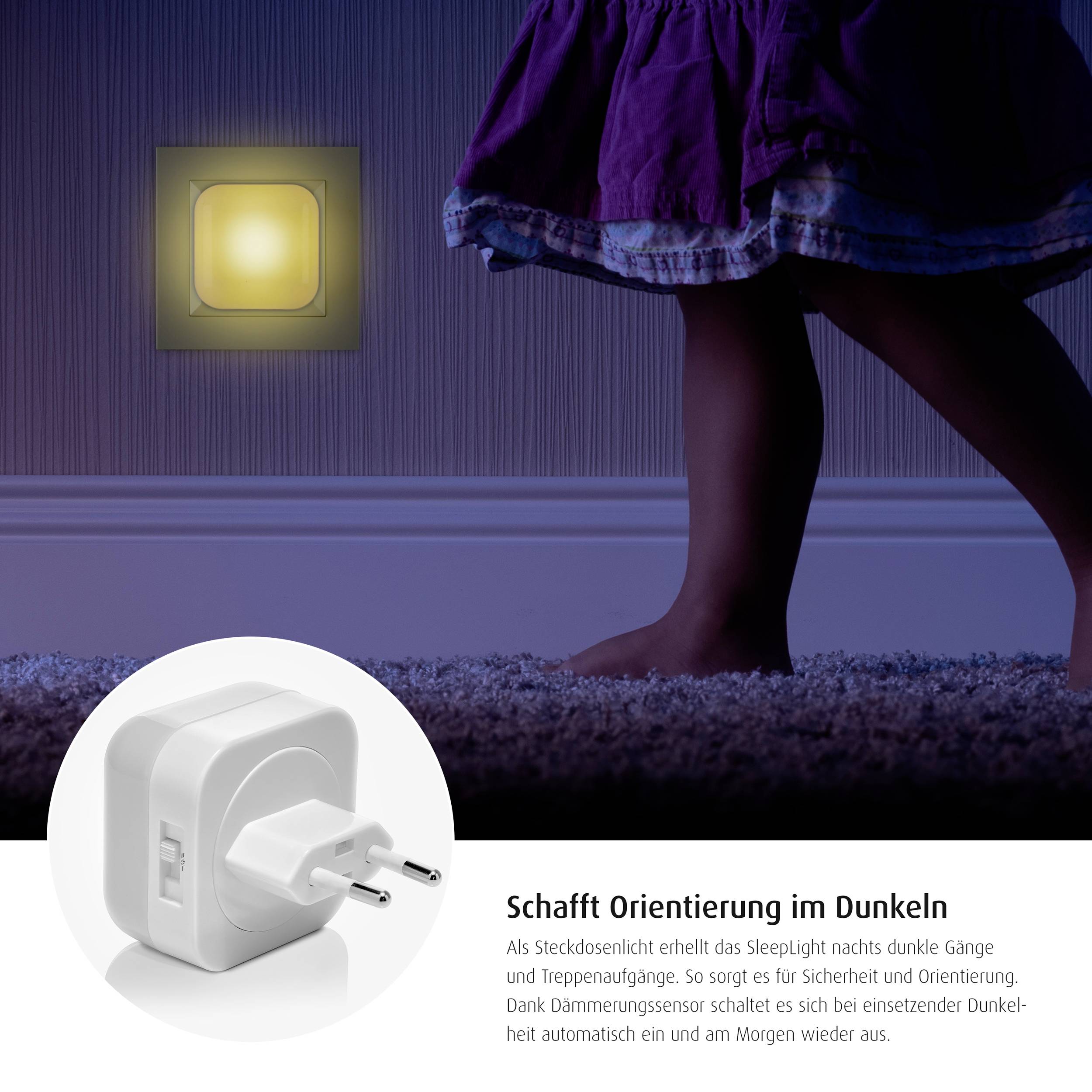REER 52401 52401 LED-Nachtlicht Quadratisch Mond LED Warmweiß Hellgrau-18