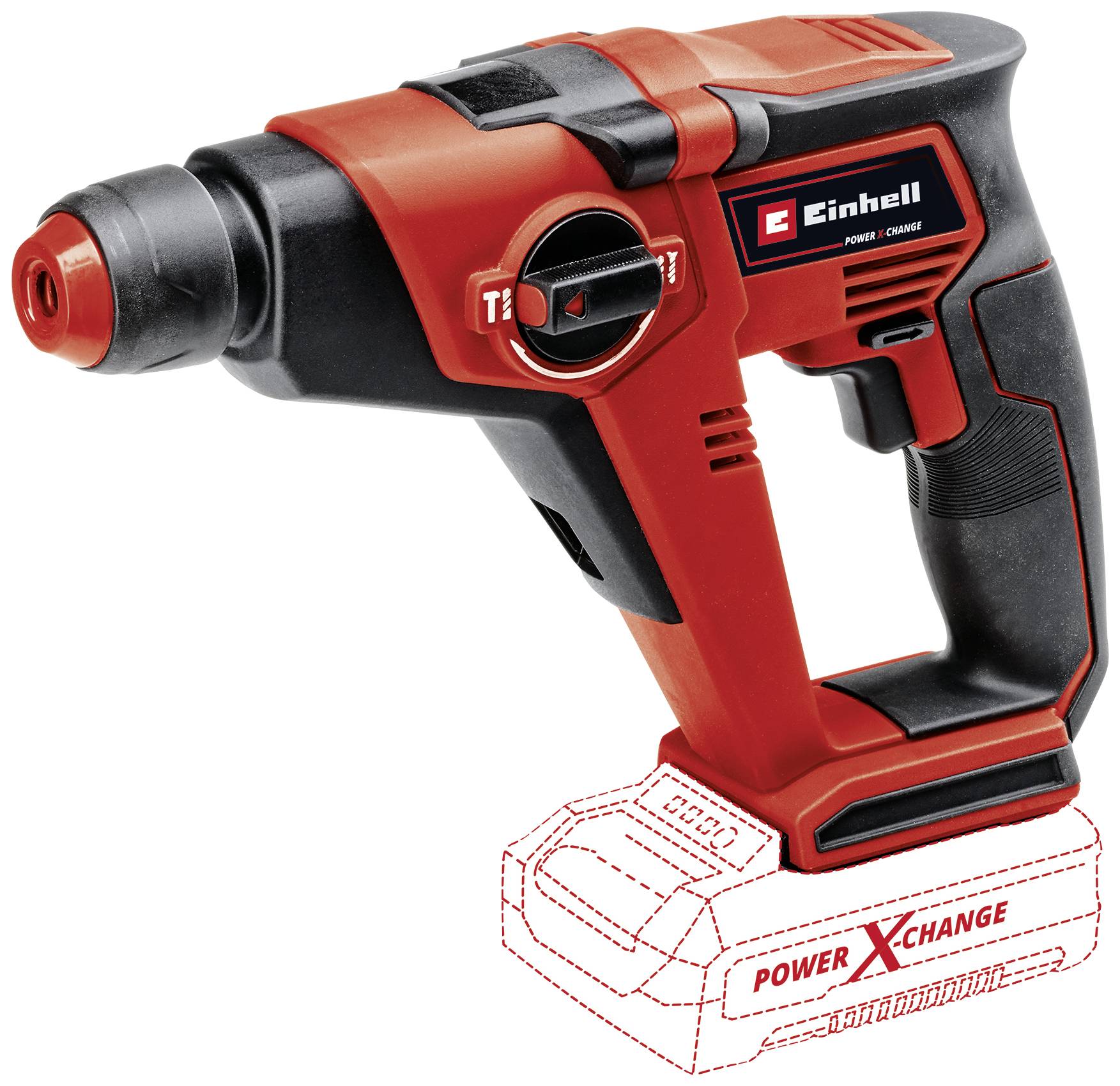 Einhell Einhell Power X-Change Akku-Bohrhammer TE-HD 18/12 Li - Solo -Borrhammare batteri