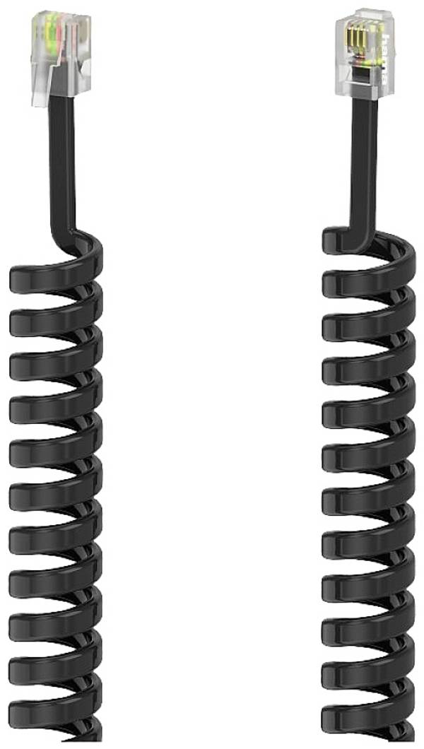 Hama Telefon (analog) Anschlusskabel [1x RJ10-Stecker 4p4c - 1x RJ10-Stecker 4p4c] 3 m Schwarz