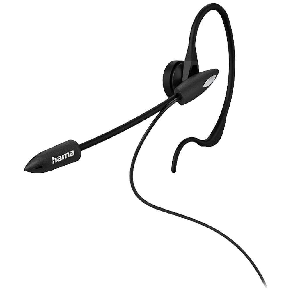Hama In-Ear-Headset In Ear headset Telefoon Kabel Mono Zwart Volumeregeling, Microfoon uitschakelbaar (mute)