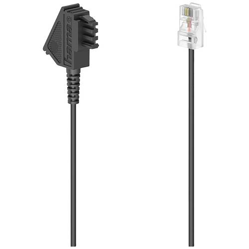 Thumbnail - hama 00201114 DSL-Box-Kabel, TAE-F-Stecker - Modular-Stecker 8p2c, 10 m, Schwarz