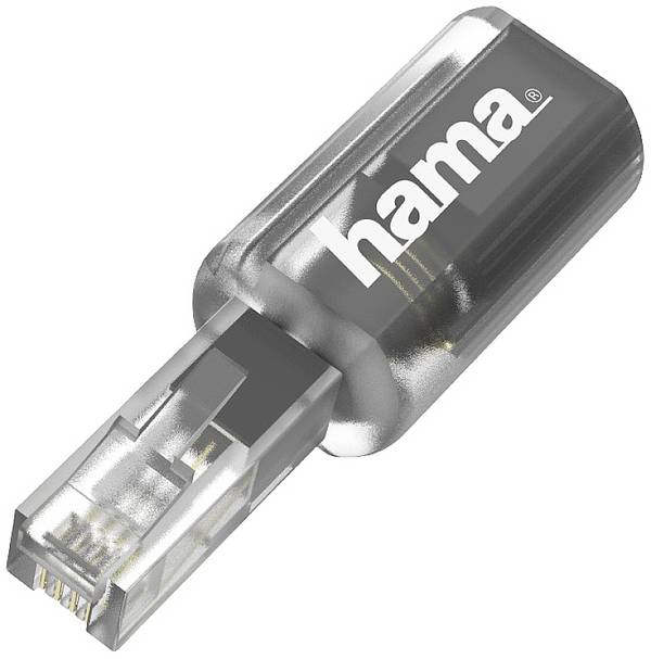 hama 00201125 Anti-Twist-Adapter, Transparent/Schwarz