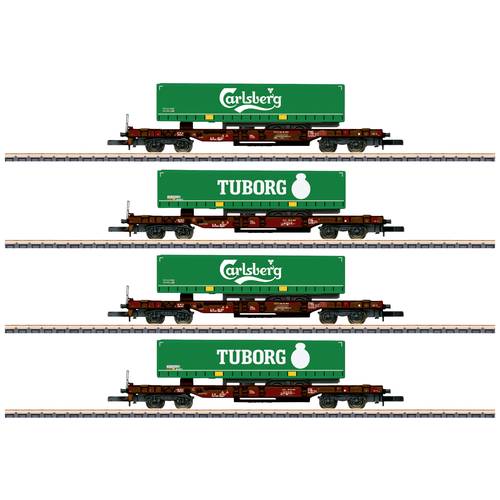 Märklin 82290 Z 4er-Set Taschenwagen der AAE Cargo