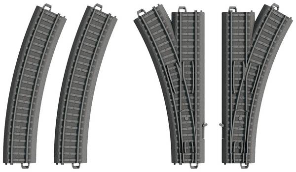 Märklin World 23401 H0 my world - Kunststoffgleis Weichen-Set