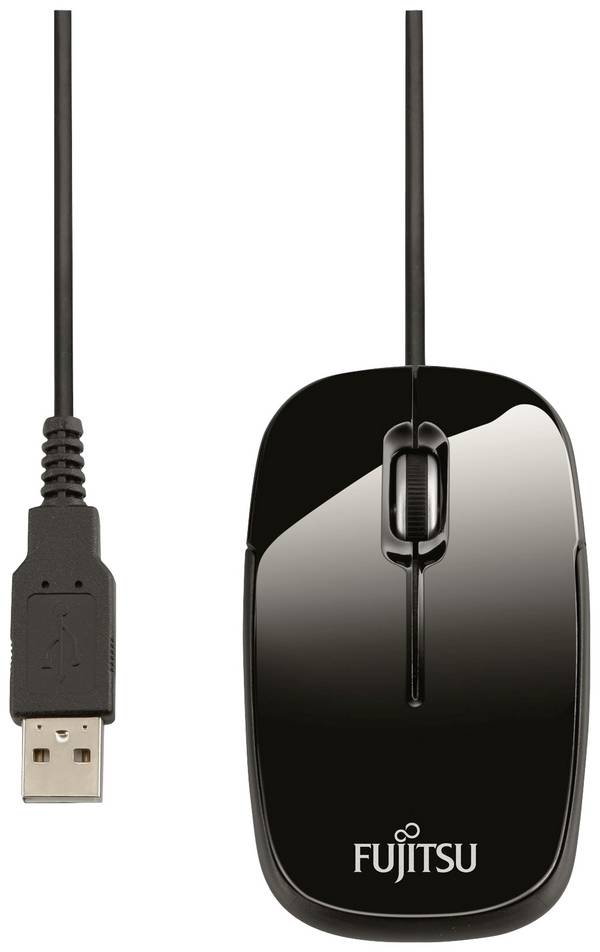 Fujitsu M420  Maus USB   Optisch Schwarz 3 Tasten 1000 dpi Integriertes Scrollrad