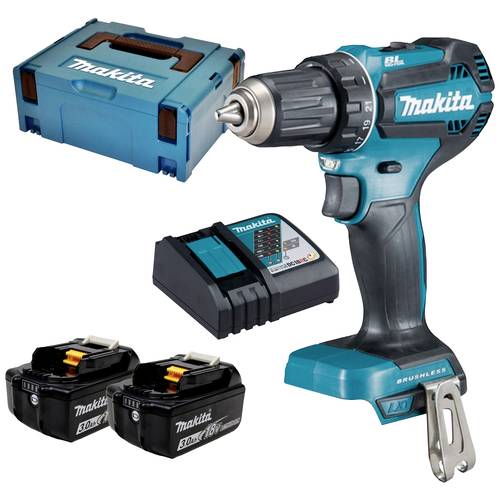 Makita DDF485RFJ Akku-Bohrschrauber 18 V 3 Ah Li-Ion inkl. 2. Akku, inkl. Koffer, inkl. Ladegerät