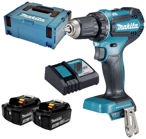 Makita DDF485RFJ DDF485RFJ Akku-Bohrschrauber  18 V 3 Ah Li-Ion inkl. 2. Akku, inkl. Koffer, inkl. Ladegerät