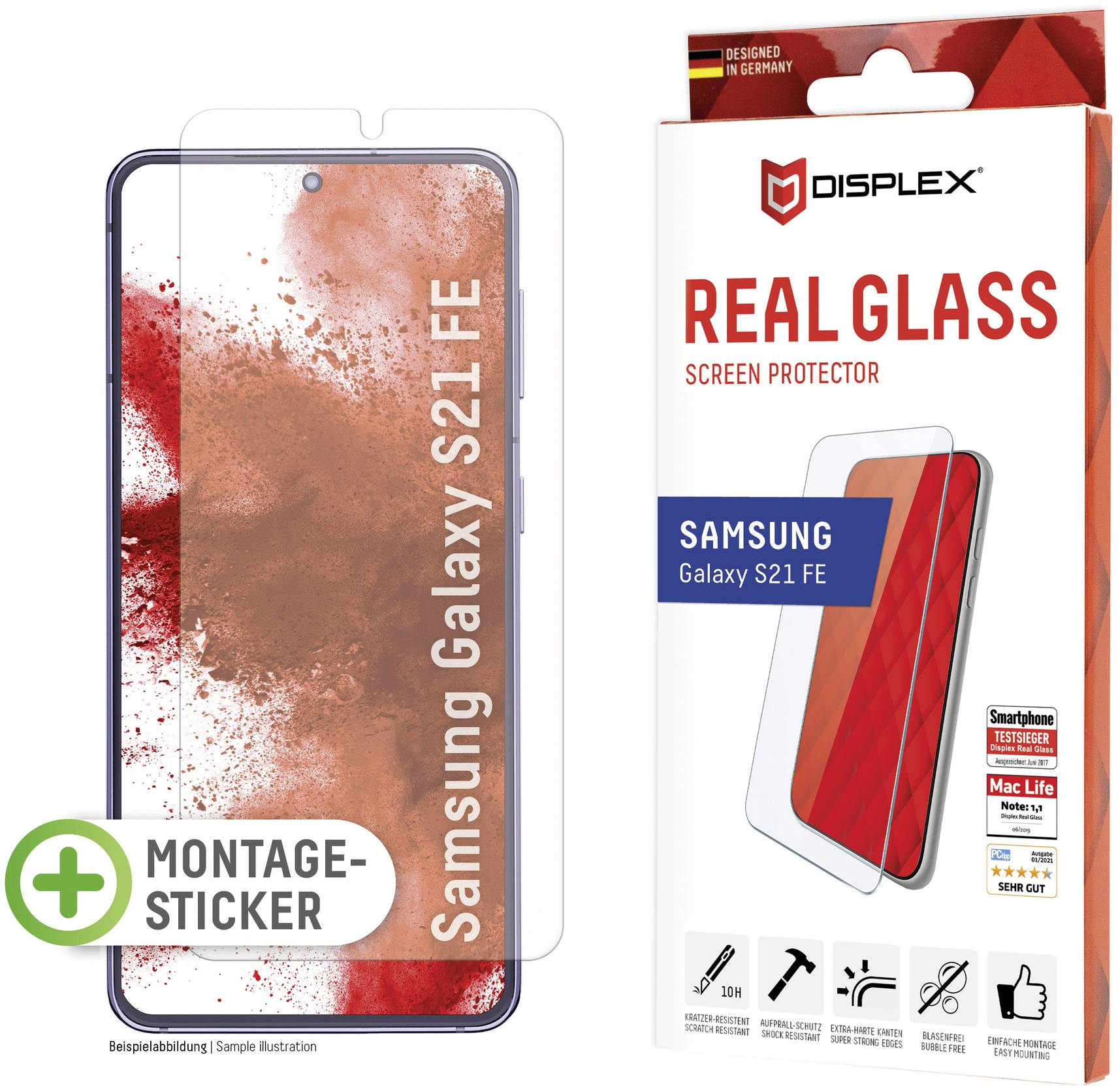 E.V.I. GMBH DISPLEX Real Glass Samsung Galaxy S21 FE