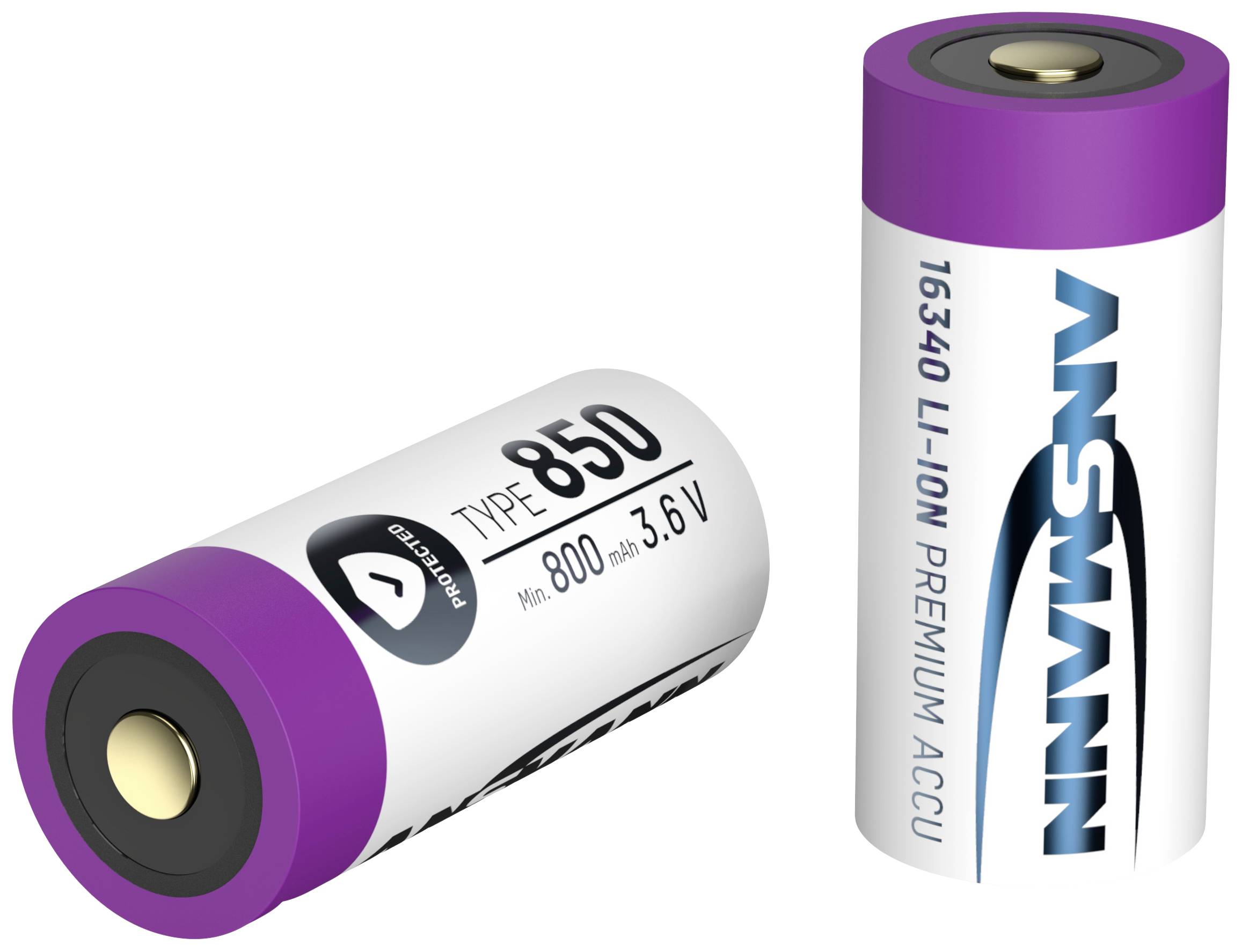 ANSMANN 16340 Li-Ion Akku 850mAh 3,6V Standard-Version 1300-0017 (1300-0017)