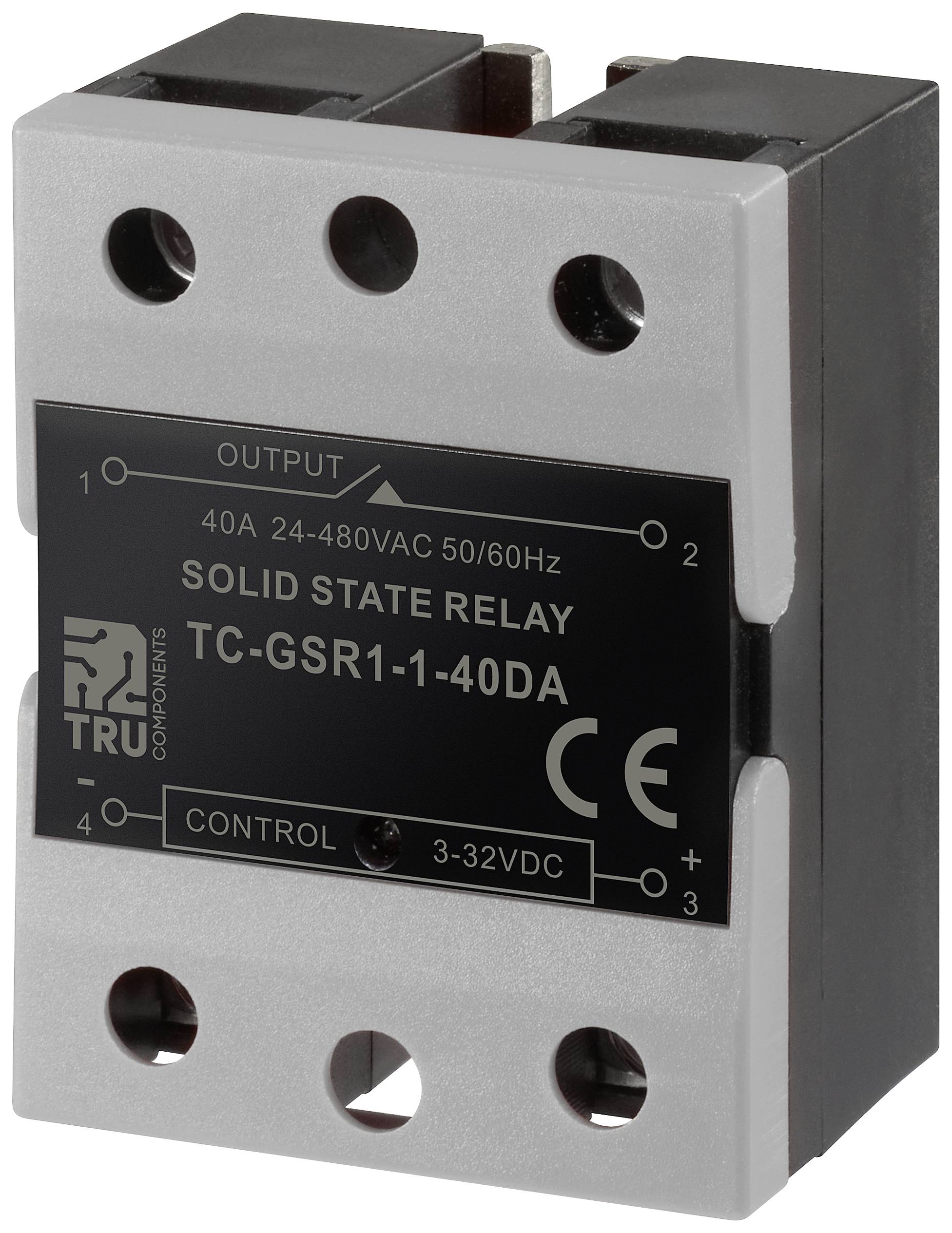 TRU COMPONENTS Halbleiterrelais TC-GSR-1-40DA 40 A Schaltspannung (max.): 480 V/AC Gleichstroms