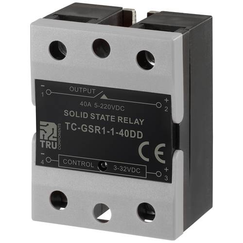 TRU COMPONENTS Halbleiterrelais TC-GSR-1-40DD 40 A Schaltspannung (max.): 220 V/DC Gleichstromschaltung 1 St.