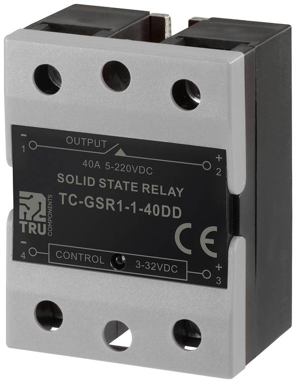 TRU COMPONENTS Halbleiterrelais TC-GSR-1-40DD 40 A Schaltspannung (max.): 220 V/DC Gleichstromschaltung 1 St.