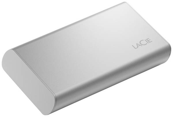 LaCie Portable SSD 500 GB Externe SSD-Festplatte 6.35 cm (2.5 Zoll) USB-C® Moon Silver  STKS500400