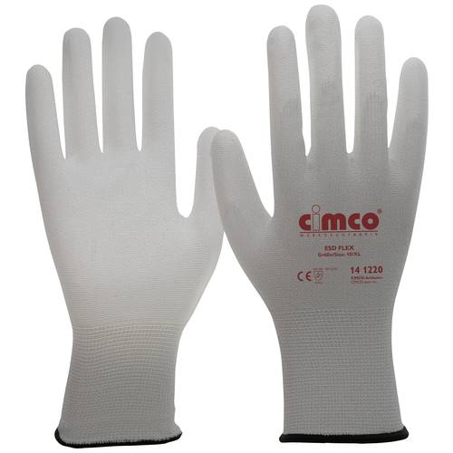 Cimco 141219 ESD Flex grau Nylon Antistatikhandschuh Größe (Handschuhe): 9, L 1 Paar