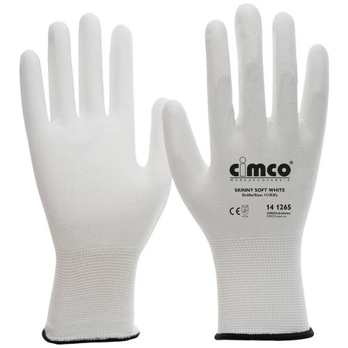 Thumbnail - Cimco 141263 Skinny Soft White Nylon Arbeitshandschuh Größe (Handschuhe): 9, L EN 388 1 Paar