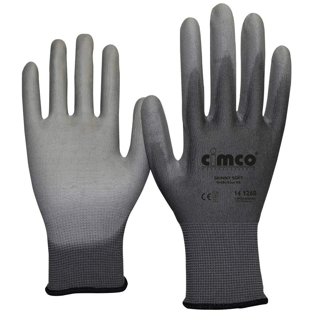 Cimco Skinny Soft grau 141248 Nylon Werkhandschoen Maat (handschoen): 8, M EN 388 1 paar