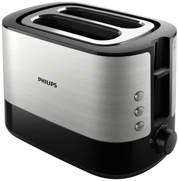 Philips Viva Collection HD2637 - Toaster - 2 Scheibe - 2 Steckplatz - Schwarz