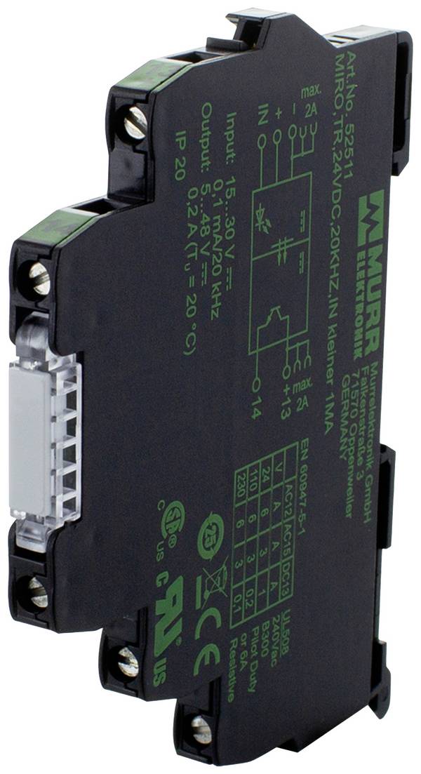 Murrelektronik Optokopplerrelais 52511 0.2 A Schaltspannung (max.): 48 V/DC 1 St.