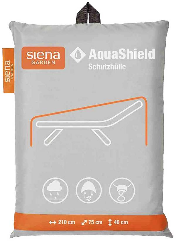 Siena Garden D41178 AquaShield Liegenhülle 210x75xH40 cm hellgrau, 100% Polyester