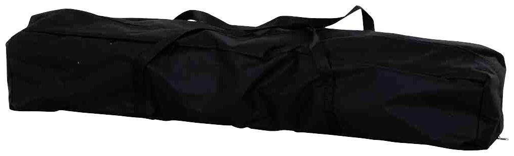 Eine schwarze, rechteckige Tasche mit Tragegriff, geeignet für den Transport von Ausrüstung oder größeren Gegenständen.