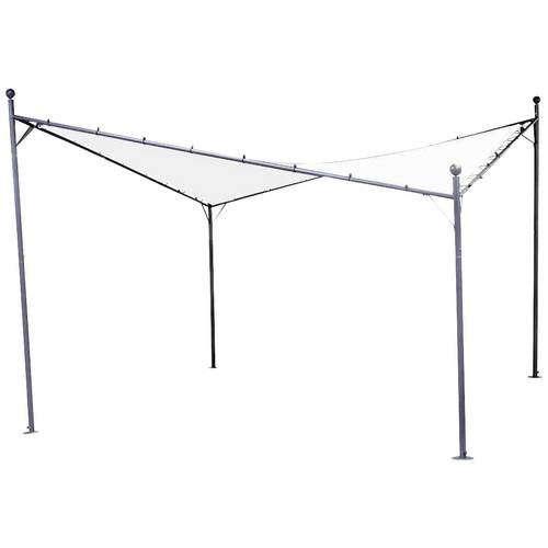 Siena Garden 120399 Berlino Pavillon 400x400 cm Gestell aus Stahl, anthrazit, Bezug aus Polyester, 250g/m² in weiß