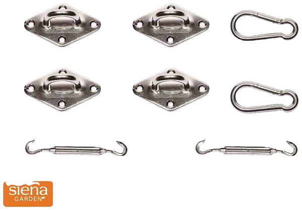 Siena Garden B304-2 Solino Zubehör Set für quadratische  Sonnensegel