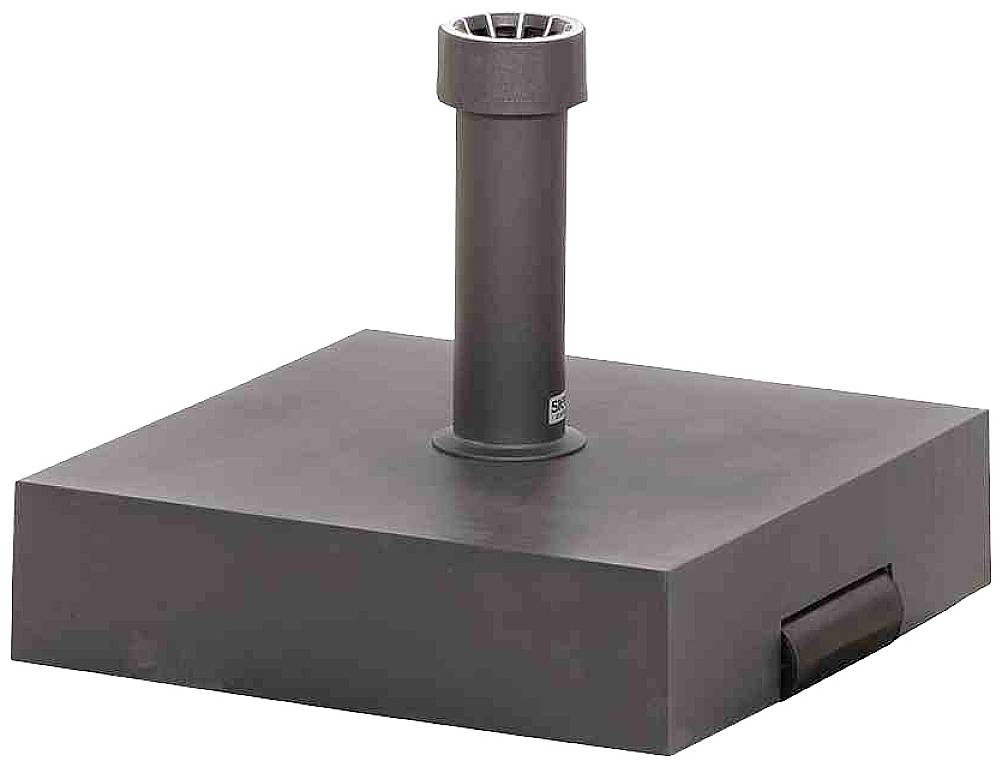 Siena Garden J73640 Betonständer 40 kg eckig, anthrazit Kunststoffrohr 19-54 mm, mit Rolle und Handmulde