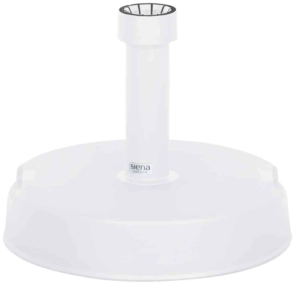 Siena Garden J40988 Betonständer 20 kg rund, weiß Kunststoffrohr 18-38 mm, mit Handmulden
