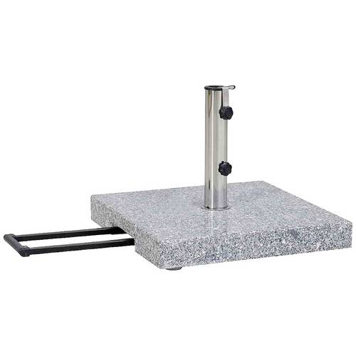 Siena Garden 431526 Granitständer Trolley Eckig 45kg, (LxBxH) 50x50x9 cm