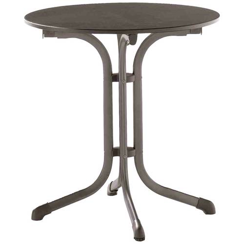 Thumbnail - Sieger 3125-55 Bouelvard-Klapptisch vivodur Ø 68 cm, eisengrau/Schieferoptik anthrazit