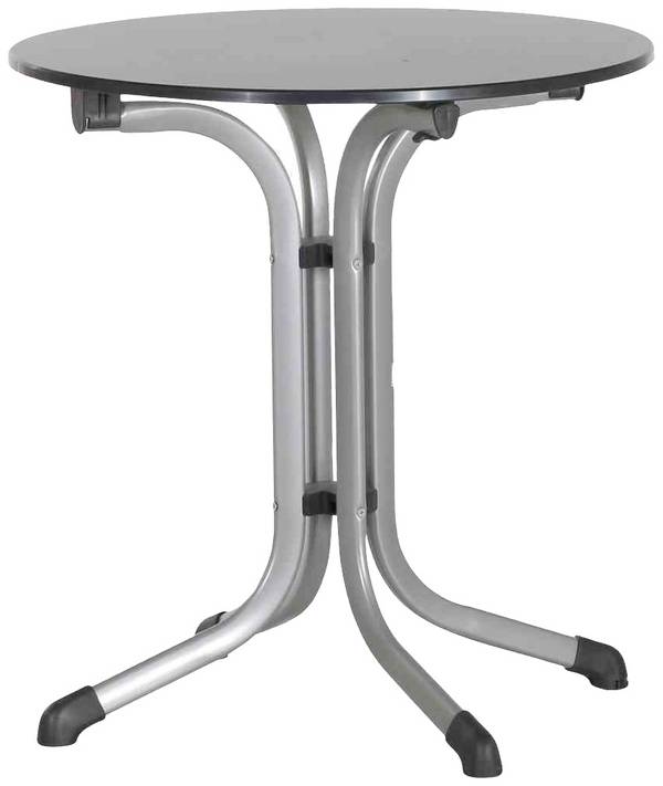 Sieger 3125-50 Bouelvard-Klapptisch vivodur Ø 68 cm, graphit/Schieferoptik anthrazit