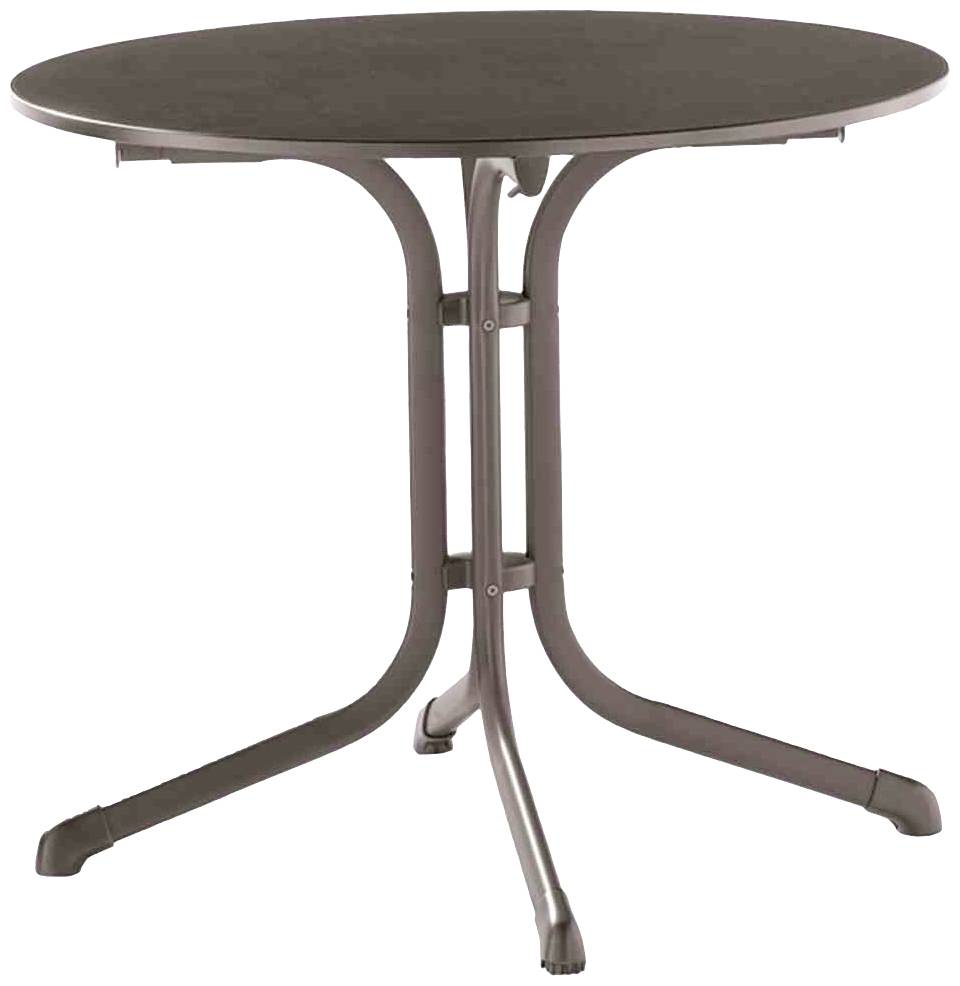 Thumbnail - Sieger 3135-55 Bouelvard-Klapptisch vivodur Ø 85 cm, eisengrau/Schieferoptik anthrazit