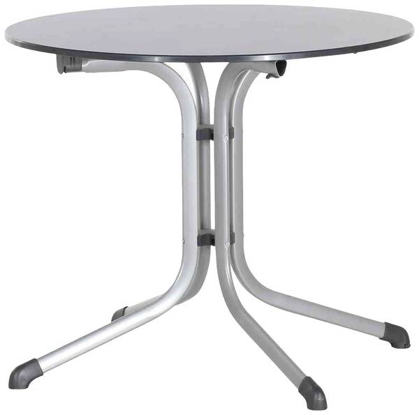 Sieger 3135-50 Bouelvard-Klapptisch vivodur Ø 85 cm, graphit/Schieferoptik anthrazit