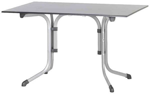Sieger 3160-50 Bouelvard-Klapptisch vivodur 120x80 cm, graphit/Schieferoptik anthrazit