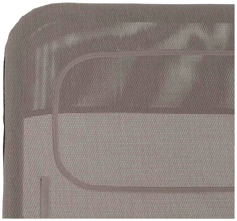 Netzgeflecht in Braun- und Grautönen, das einen Teil eines Rechtecks mit abgerundeten Ecken zeigt.