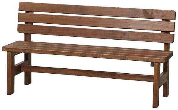 165191 Tessin Bank, 150 cm, braun Kiefernholz