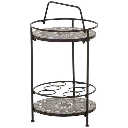 Siena Garden J04676 Como Beistelltisch Stahl, mit Mosaikoptik