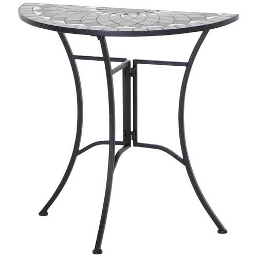 Siena Garden J53783 Como Tisch halbrund 70 Stahl mit Mosaikoptik
