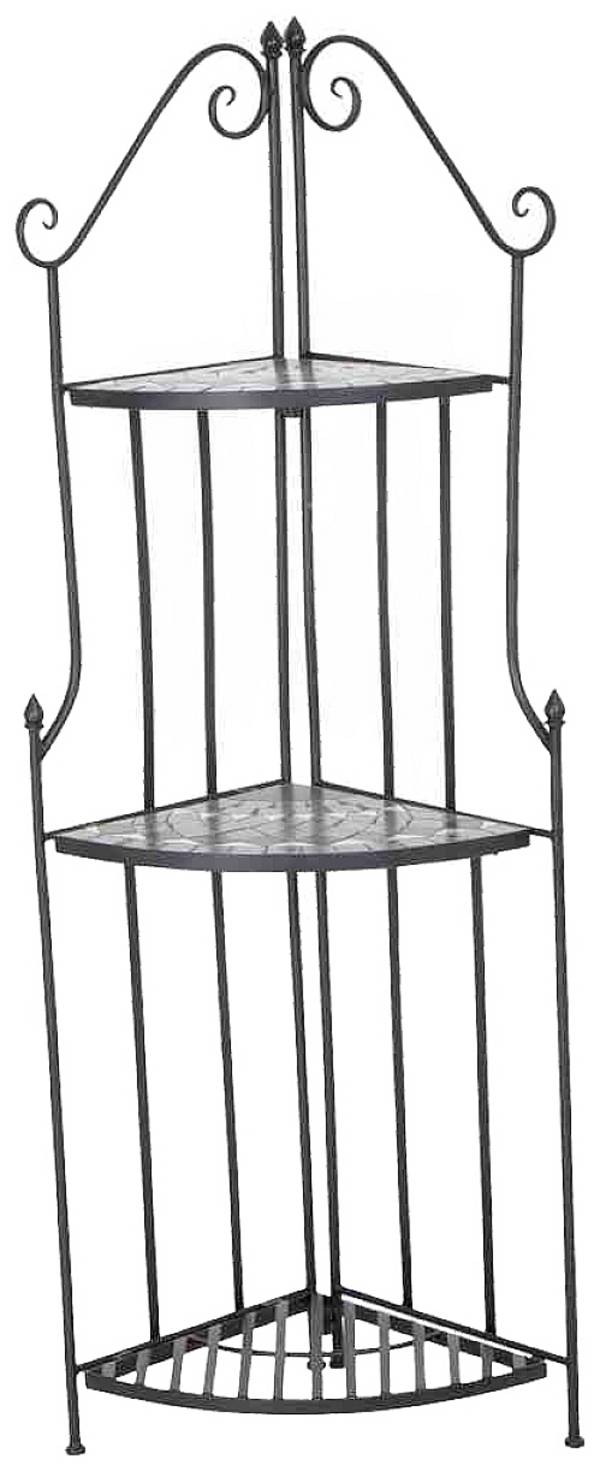Siena Garden J53785 Como Eckregal 140cm Stahl mit Mosaikoptik
