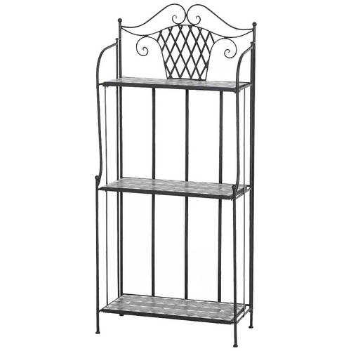 Siena Garden J53786 Como Regal 143cm Stahl mit Mosaikoptik