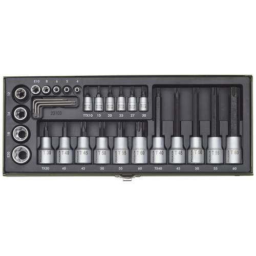Proxxon Steckschlüsselsatz 1/2 (12.5 mm), 1/4 (6.3 mm) 29teilig 23103